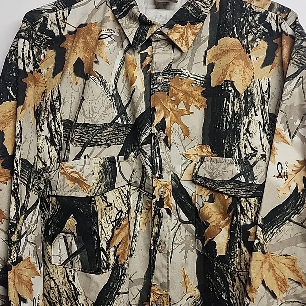 Ideal Gods Country Camoflage Made In USA Camo Outdoor Shirt Jacket Size L